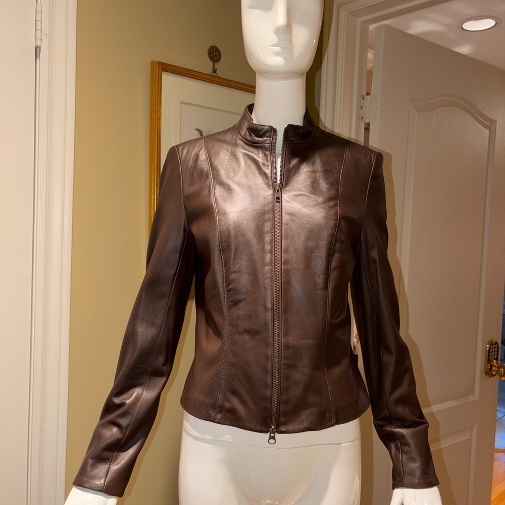 Danier Chocolate Leather Jacket